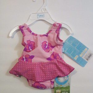 Baby Girls' Swim Suit with Built-In Absorbent Swim